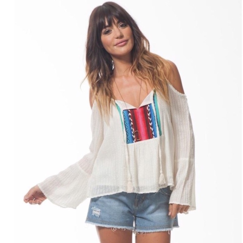 Rip Curl - Lolita - Embroidered Cold Shoulder Top